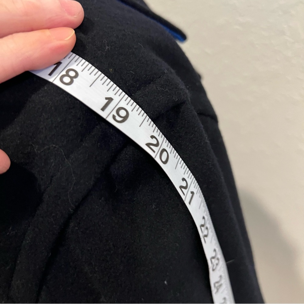 NWOT Joseph Abboud Men's Wool blend Black Peacoat Sz L coastal Winter - Picture 14 of 14
